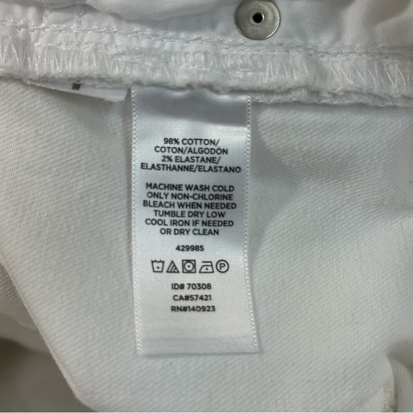 Loft Modern High Waist Skinny Ankle Jeans Womens 30/10 White Stretch Summer NWOT - Picture 6 of 11